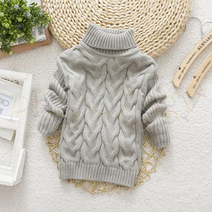 TeddyTwist™ – Warme Kabeltrui met Col – Unisex Kindertrui