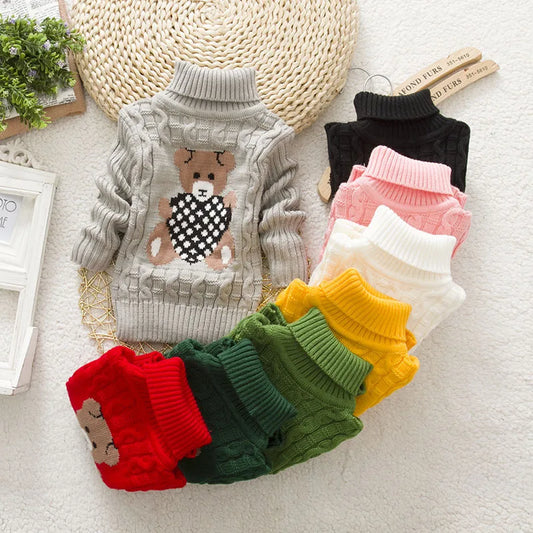 TeddyTwist™ – Warme Kabeltrui met Col – Unisex Kindertrui