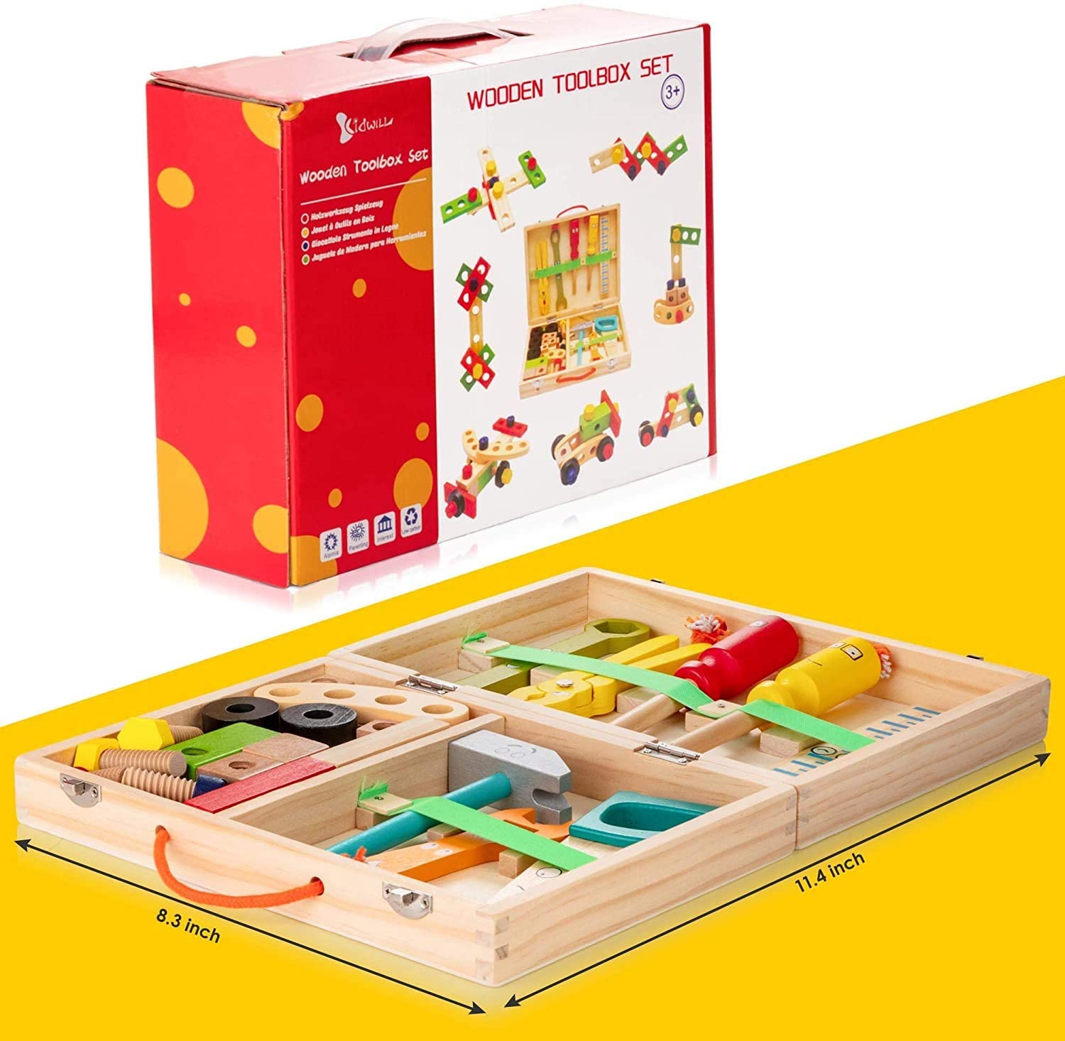 Educatieve houten cijferpuzzel voor kinderen • Kinder World Educatieve houten cijferpuzzel voor kinderen • Kinder World