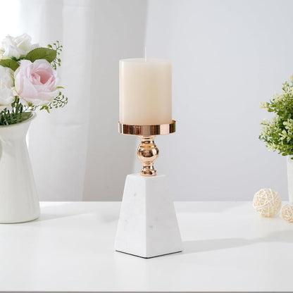 Pavo Kaarsenhouder - Marmer met Goudaccent, Modern Design 4