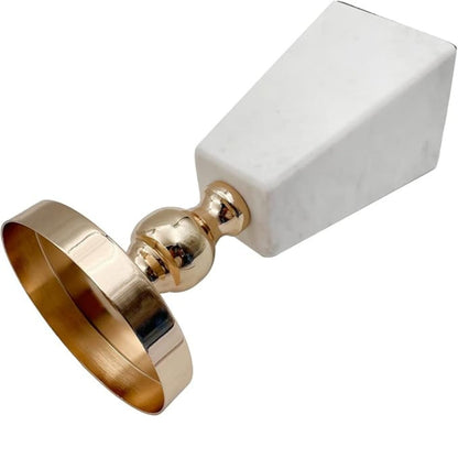 Pavo Kaarsenhouder - Marmer met Goudaccent, Modern Design 6