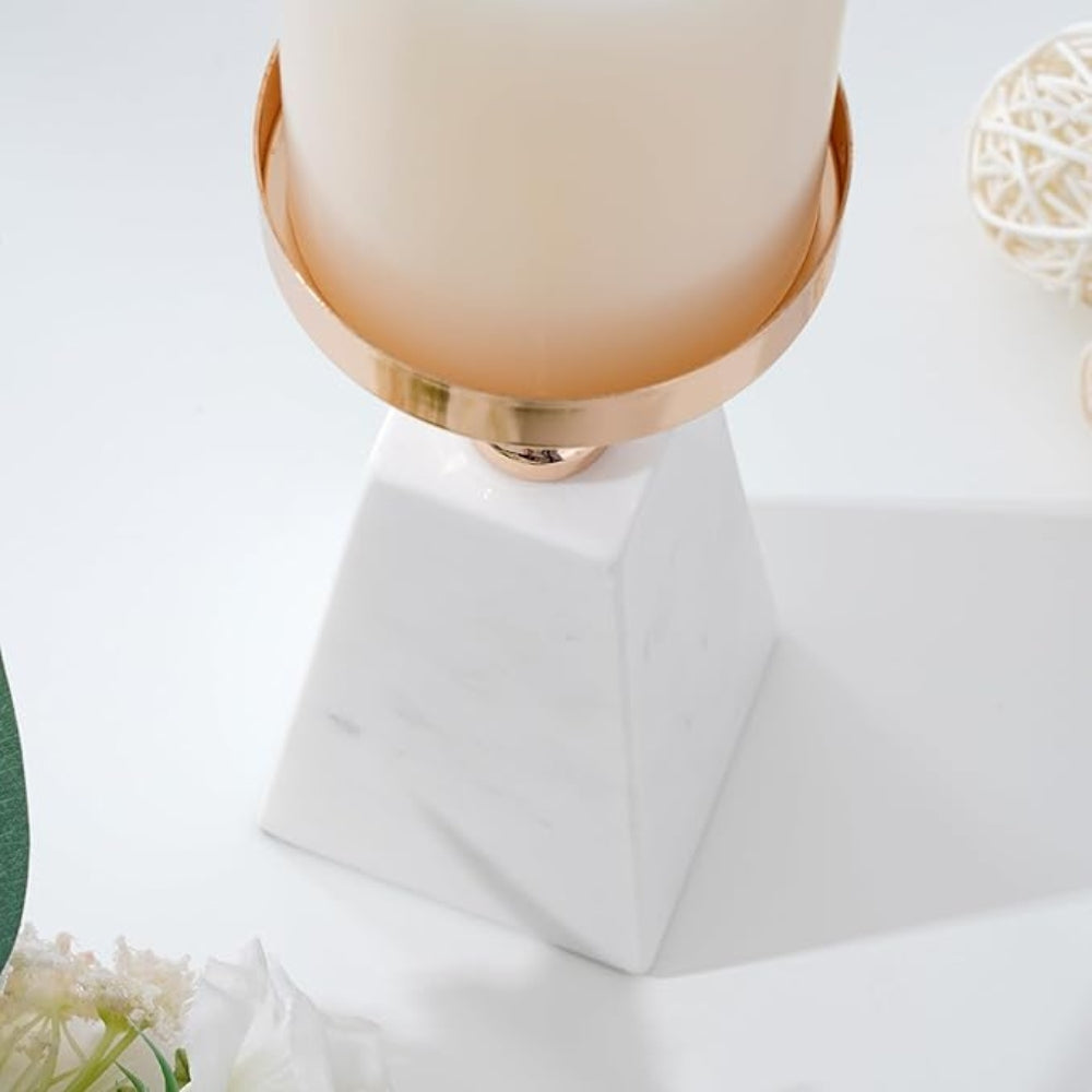 Pavo Kaarsenhouder - Marmer met Goudaccent, Modern Design 7