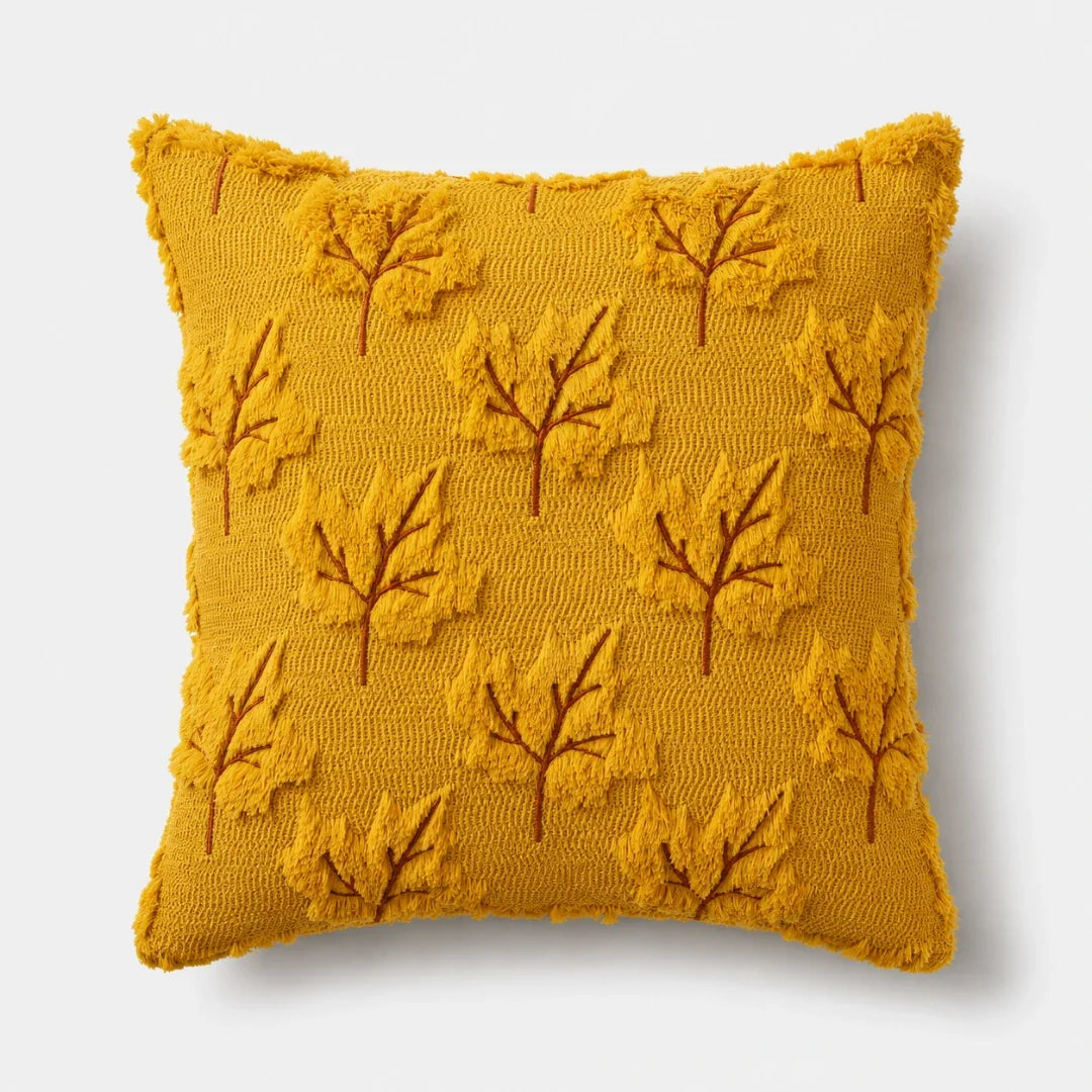 Pavo Kussenhoes - Chenille met Pompoen Design, Geschikt voor Binnenkussen 45x45 cm 10