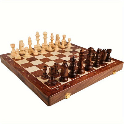 Pavo Schaakspel - Houten Schaakset met Massief Houten Stukken, Klassiek Design 6