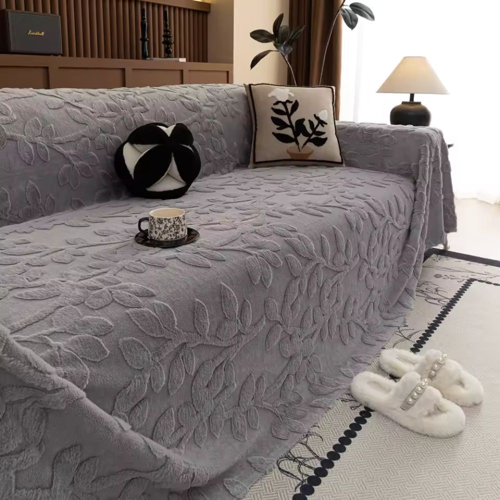 Petal Comfort Bankhoes - Zachte Microvezel, Verhoogd Bloemenpatroon 1