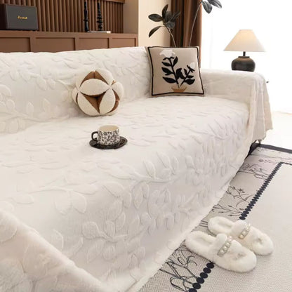 Petal Comfort Bankhoes - Zachte Microvezel, Verhoogd Bloemenpatroon 3