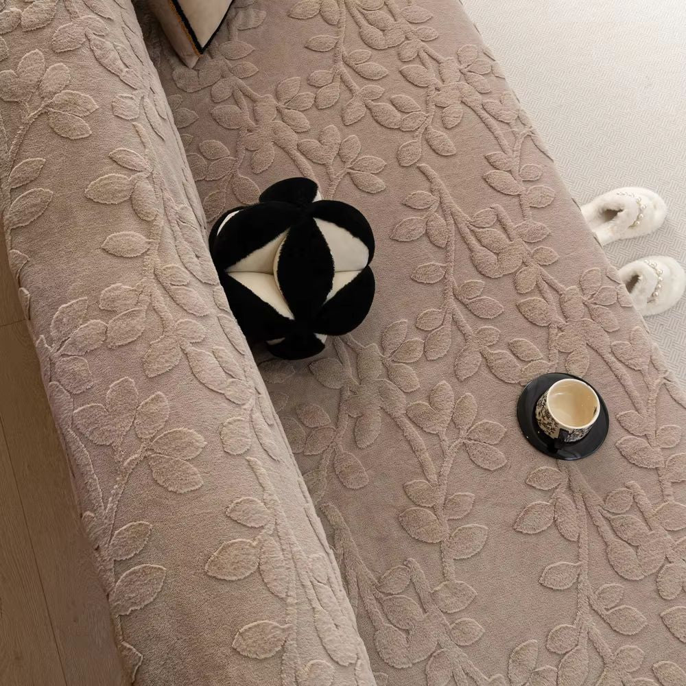 Petal Comfort Bankhoes - Zachte Microvezel, Verhoogd Bloemenpatroon 6