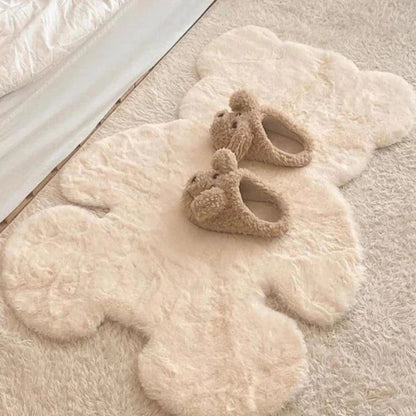 Pluizig Teddy Bear Vloerkleed - Zachte Microvezel, Speels Ontwerp 2