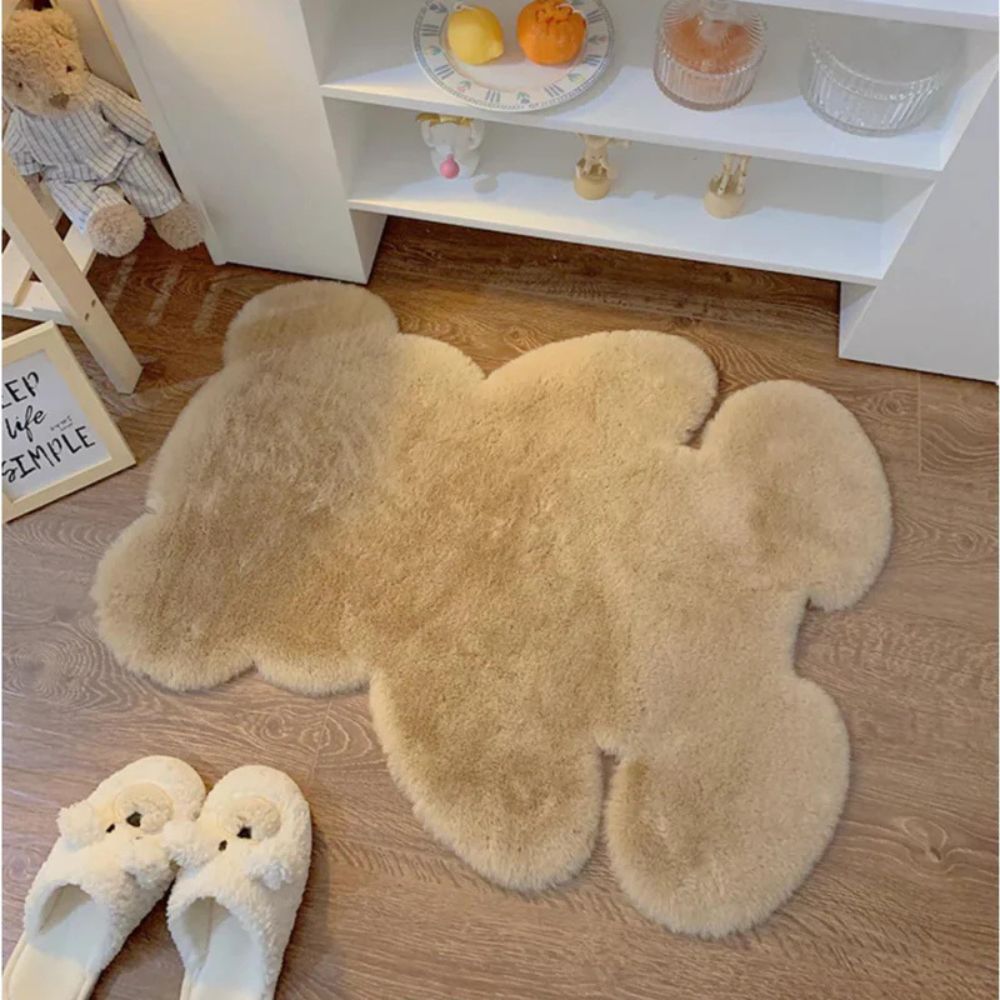 Pluizig Teddy Bear Vloerkleed - Zachte Microvezel, Speels Ontwerp 4
