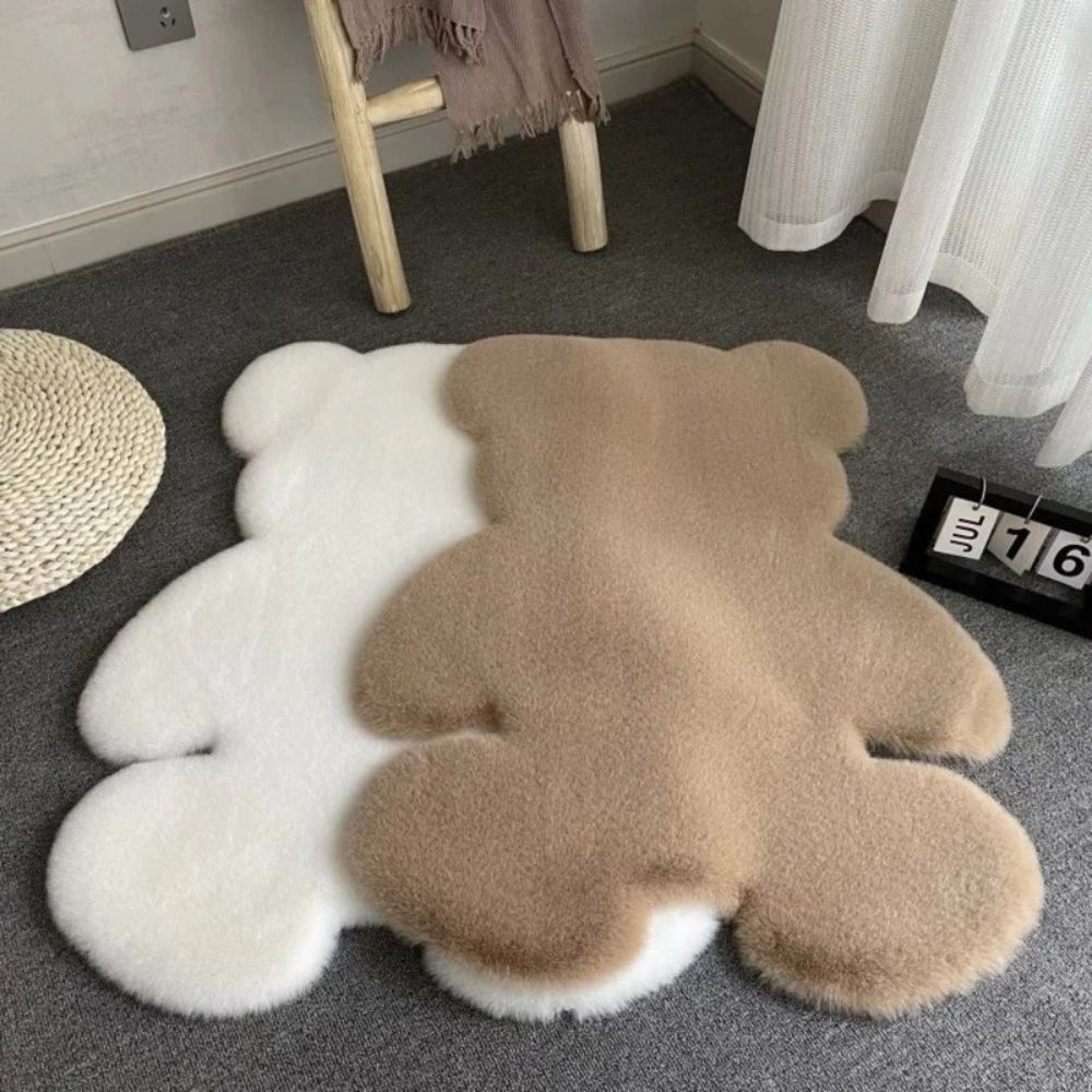 Pluizig Teddy Bear Vloerkleed - Zachte Microvezel, Speels Ontwerp 5