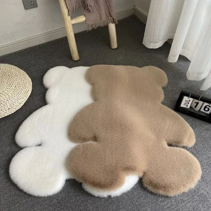 Pluizig Teddy Bear Vloerkleed - Zachte Microvezel, Speels Ontwerp 5