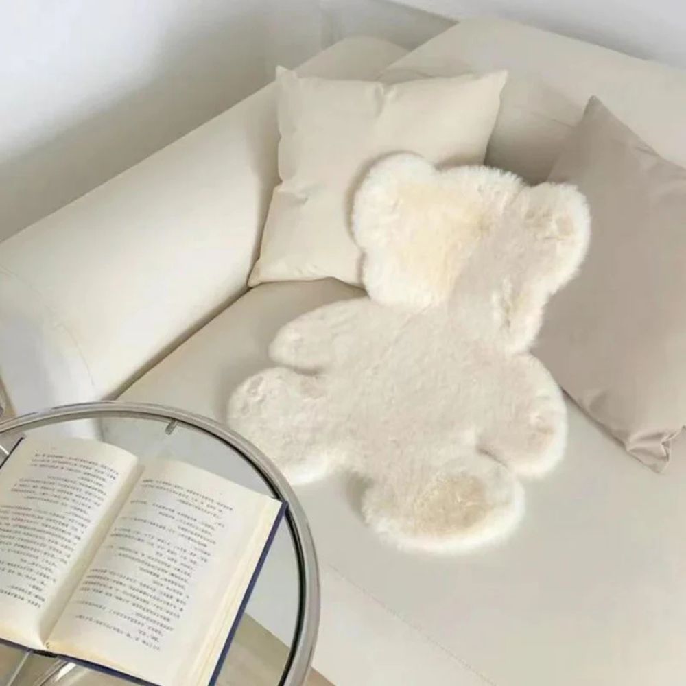 Pluizig Teddy Bear Vloerkleed - Zachte Microvezel, Speels Ontwerp 6