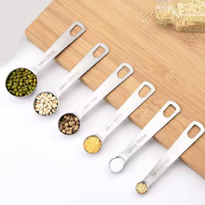 Measurelle™ – Maatlepels van Roestvrij Staal – Set van Zes