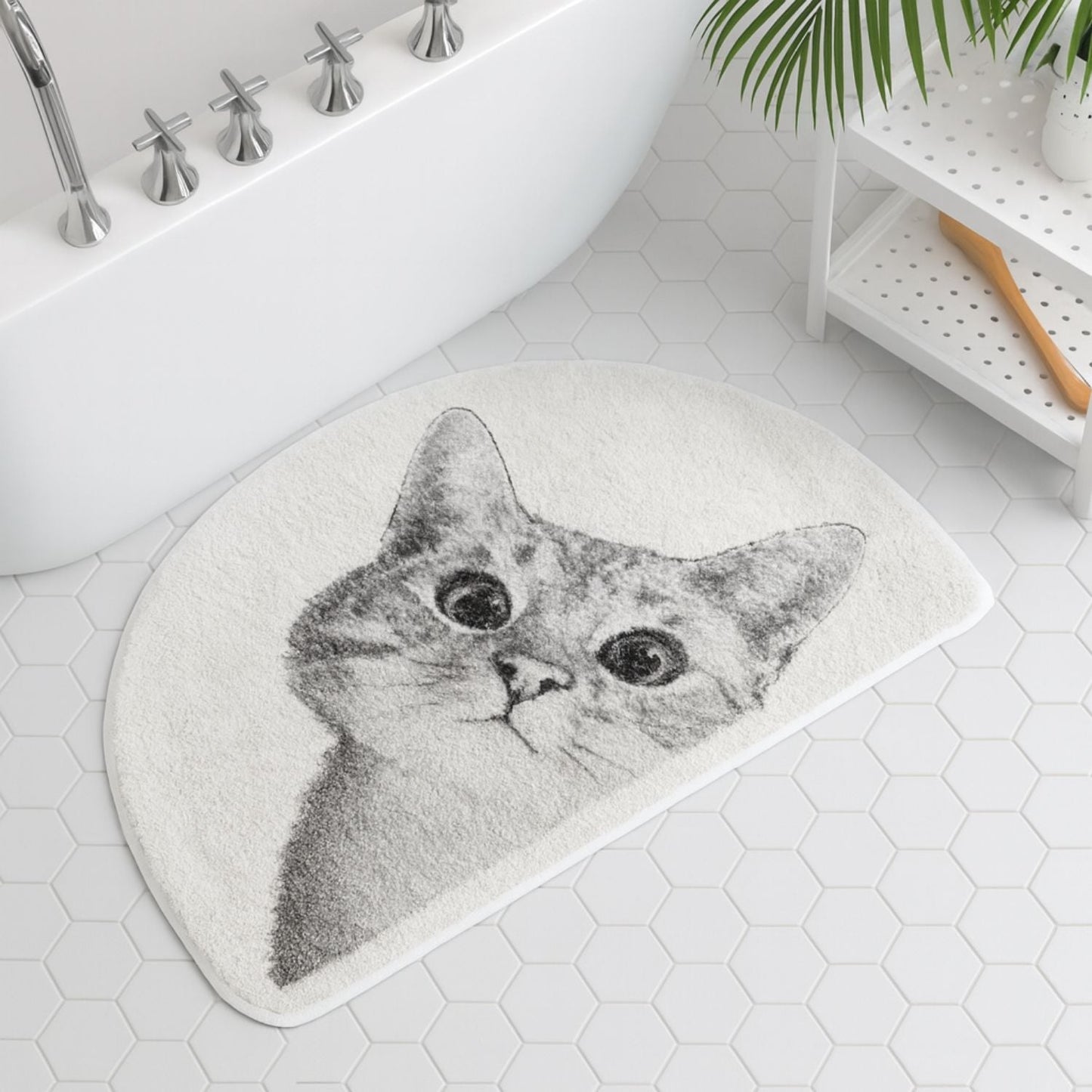 Purrfect Kitty Badmat - Zacht Polyester, Antislip Design 3