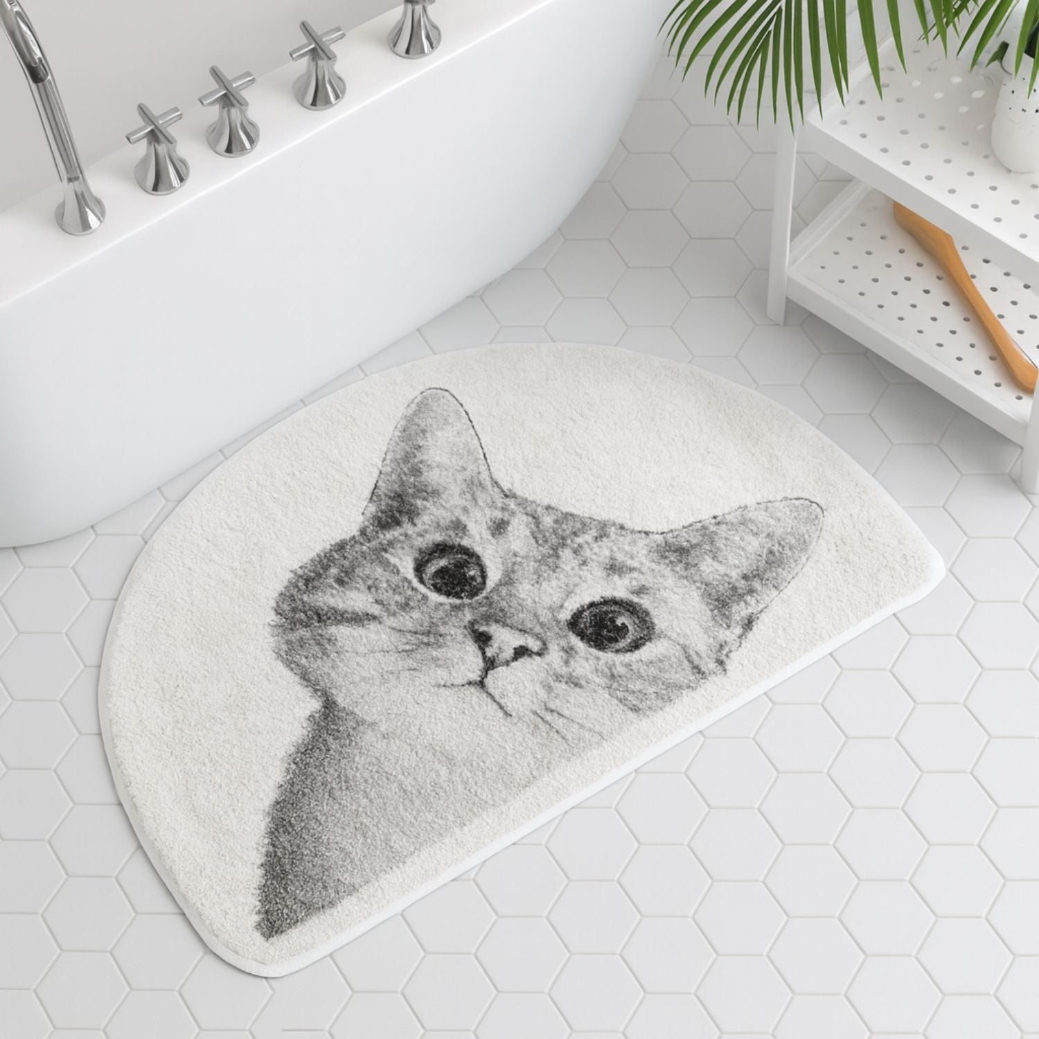 Purrfect Kitty Badmat - Zacht Polyester, Antislip Design 3