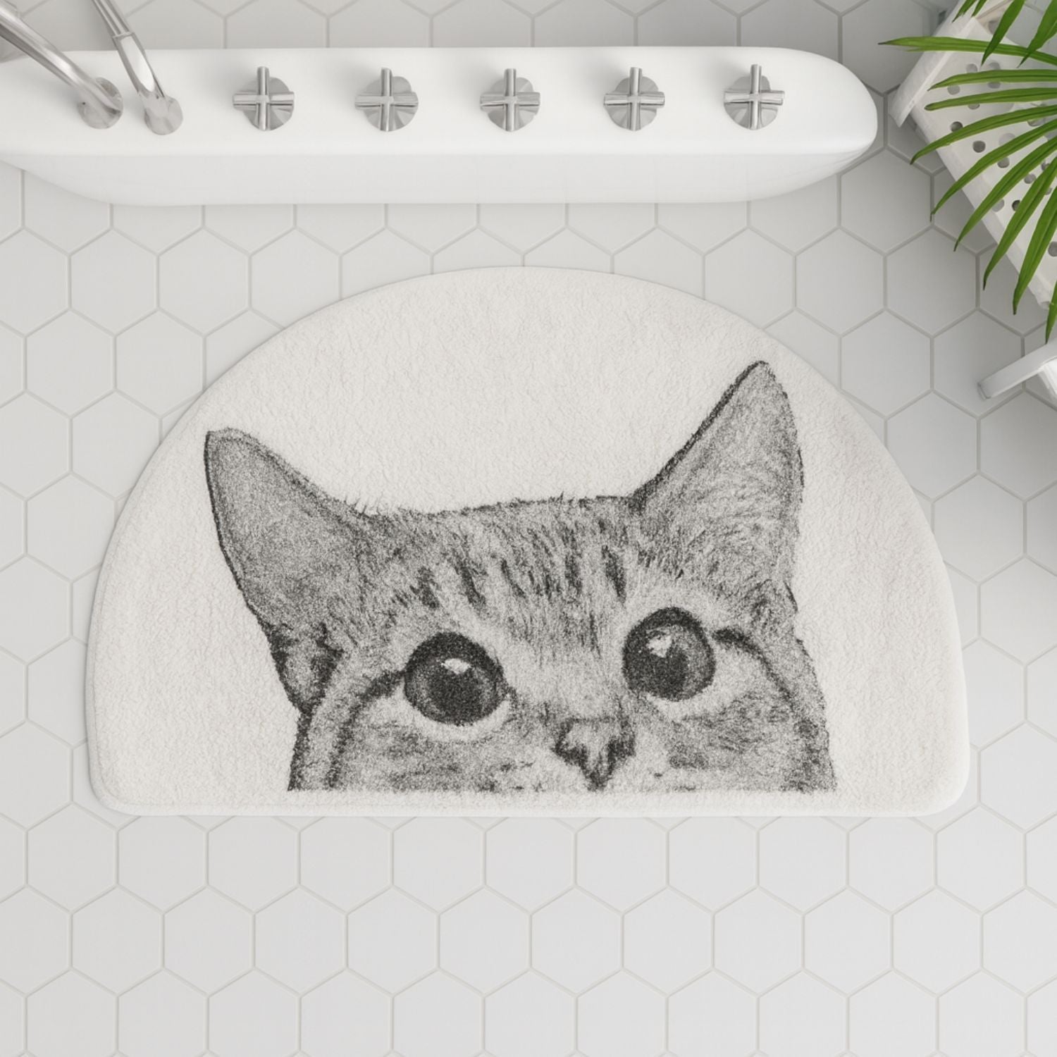 Purrfect Kitty Badmat - Zacht Polyester, Antislip Design 4