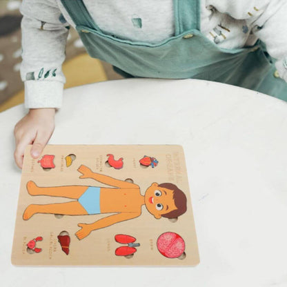 BodyWise™ – Educatieve Houten Anatomie Puzzel – Ontdek het Menselijk Lichaam