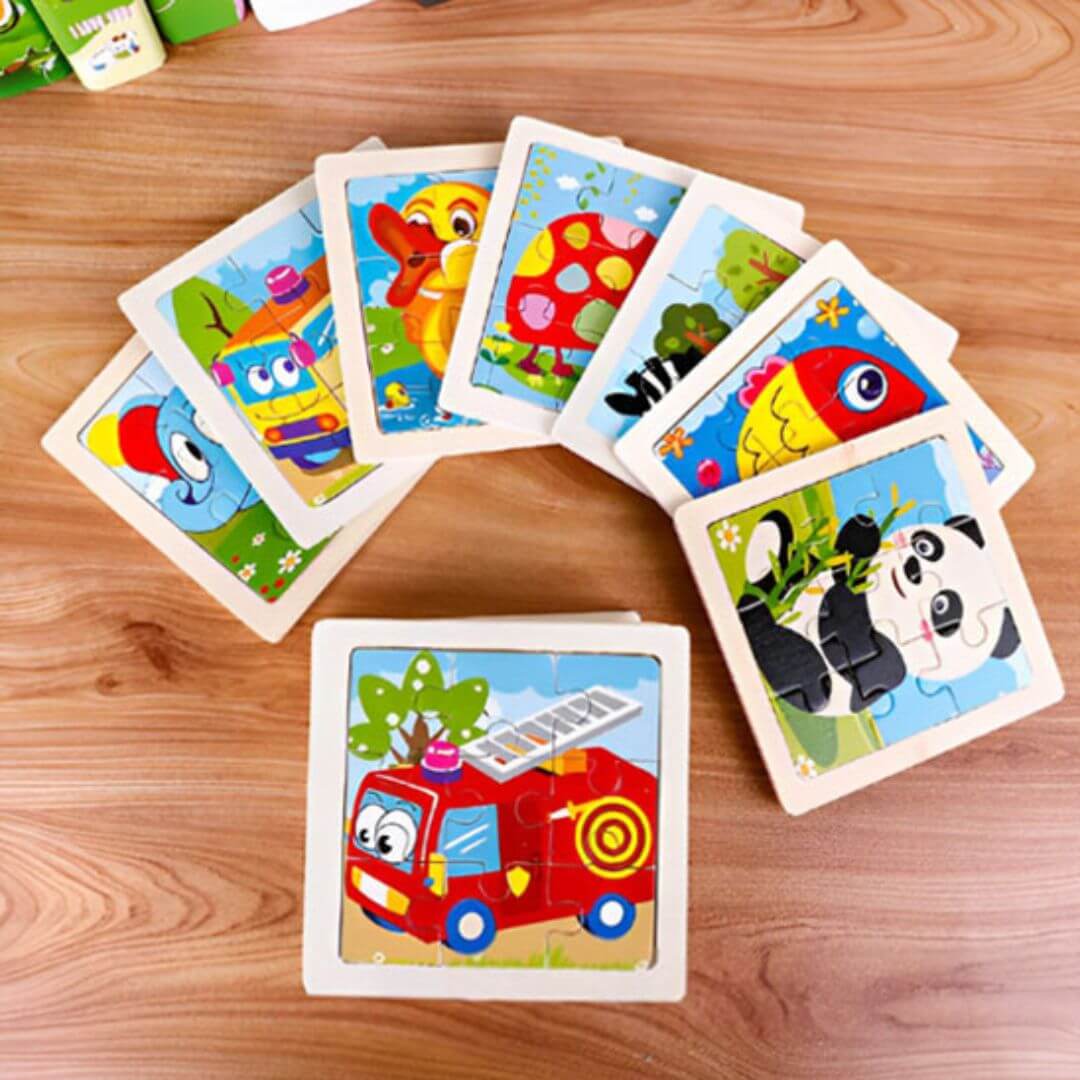 KleurKlomp™ – Houten Vorm- en Kleurenpuzzel – Vrolijk Educatief Speelgoed