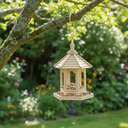 WoodNestle™ – Handgemaakt Vogelhuisje  – Rustieke Tuin Vogelvoederplek