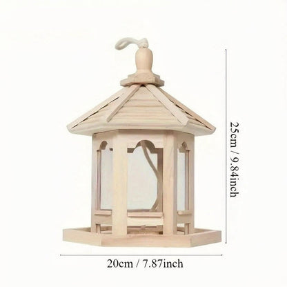 WoodNestle™ – Handgemaakt Vogelhuisje  – Rustieke Tuin Vogelvoederplek