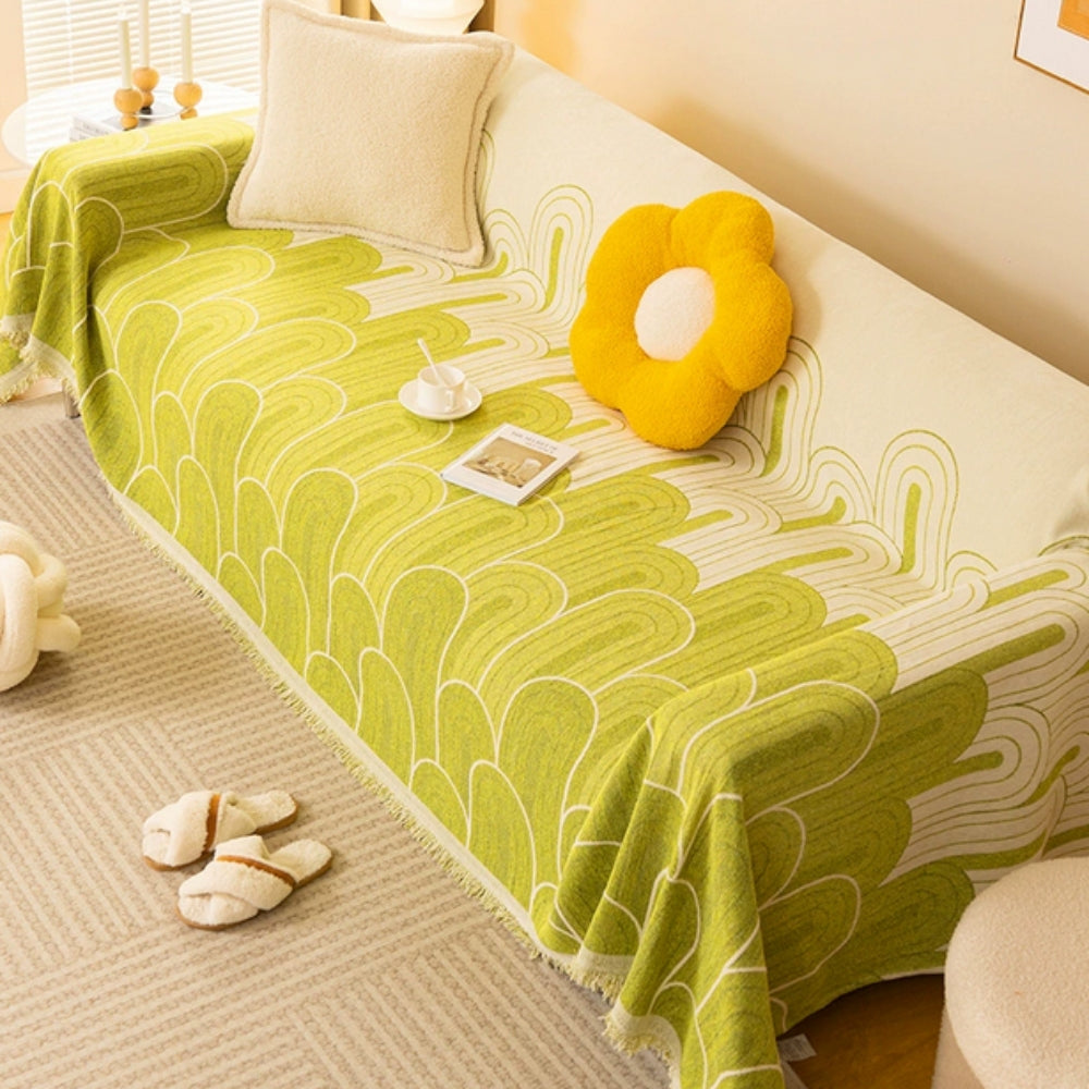 Raina Bankhoes - Zachte Chenille, Retro Stijl met Kwastenaccent 0