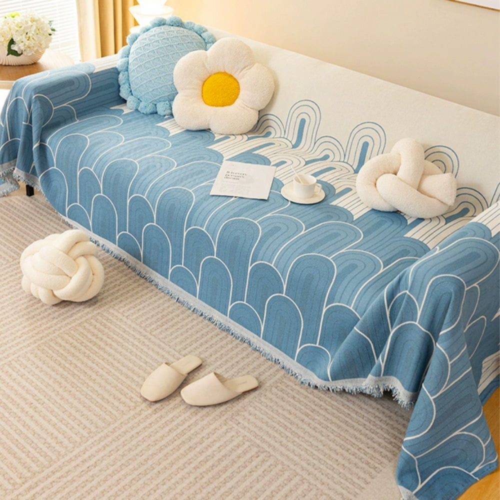 Raina Bankhoes - Zachte Chenille, Retro Stijl met Kwastenaccent 1