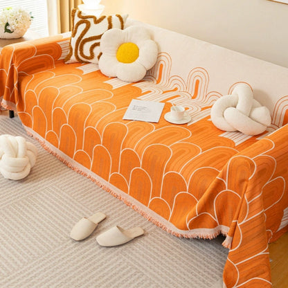 Raina Bankhoes - Zachte Chenille, Retro Stijl met Kwastenaccent 2