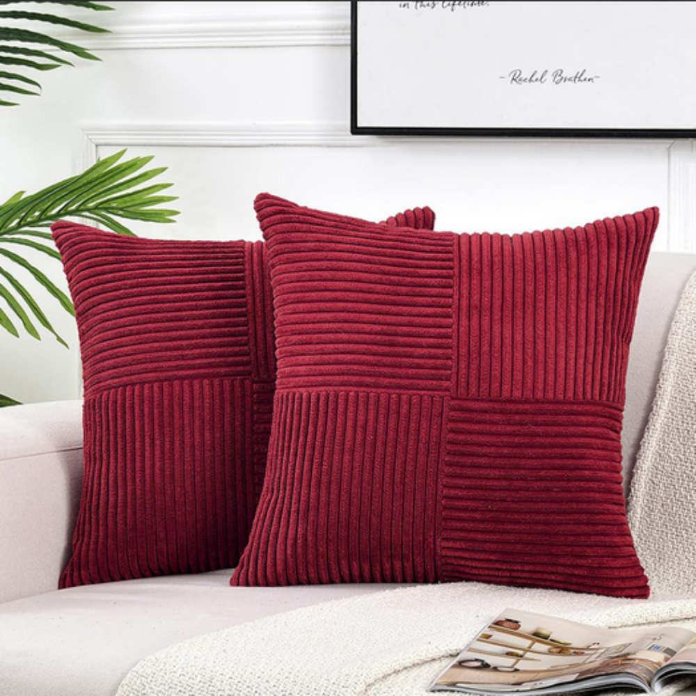 Ravello Kussenhoes 50x50 - Zacht Corduroy, Duurzaam voor Bank Kussens 0