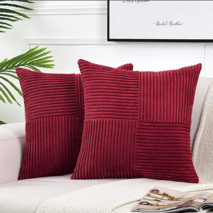 Ravello Kussenhoes 50x50 - Zacht Corduroy, Duurzaam voor Bank Kussens 0