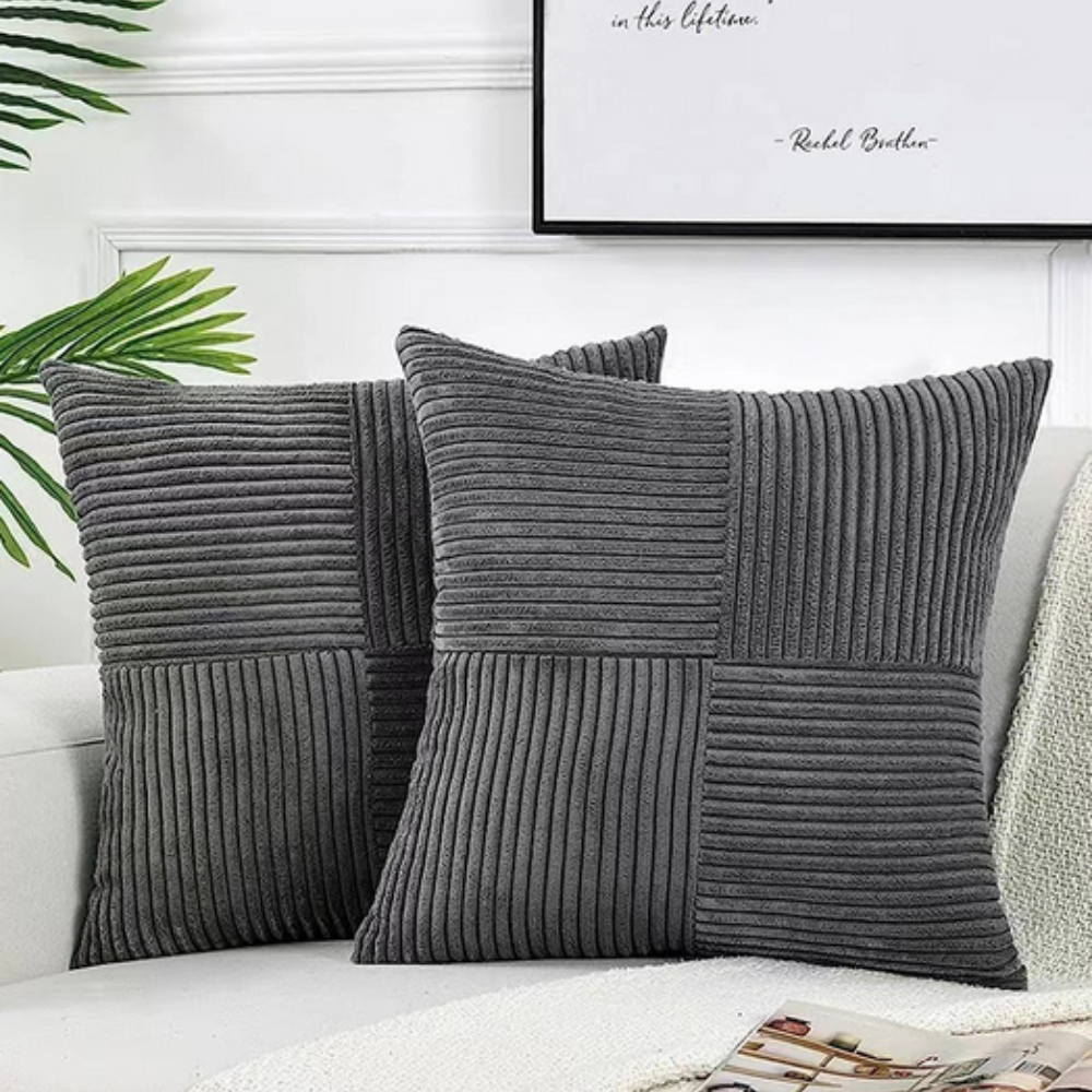 Ravello Kussenhoes 50x50 - Zacht Corduroy, Duurzaam voor Bank Kussens 3