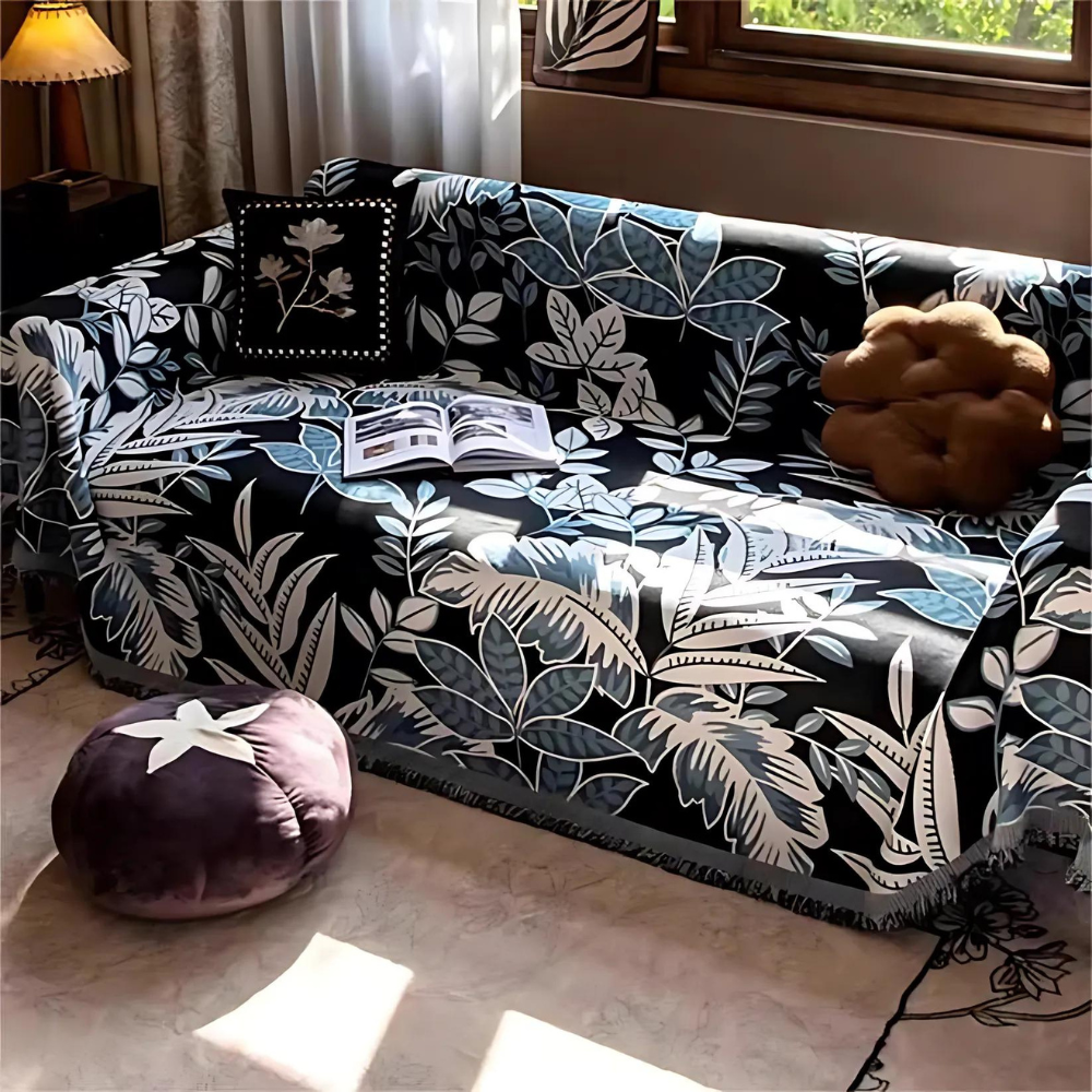 Ravina Bankhoes - Chenille met Kwastjes, Vintage Stijl 1