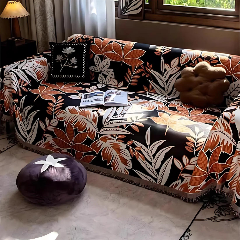 Ravina Bankhoes - Chenille met Kwastjes, Vintage Stijl 3