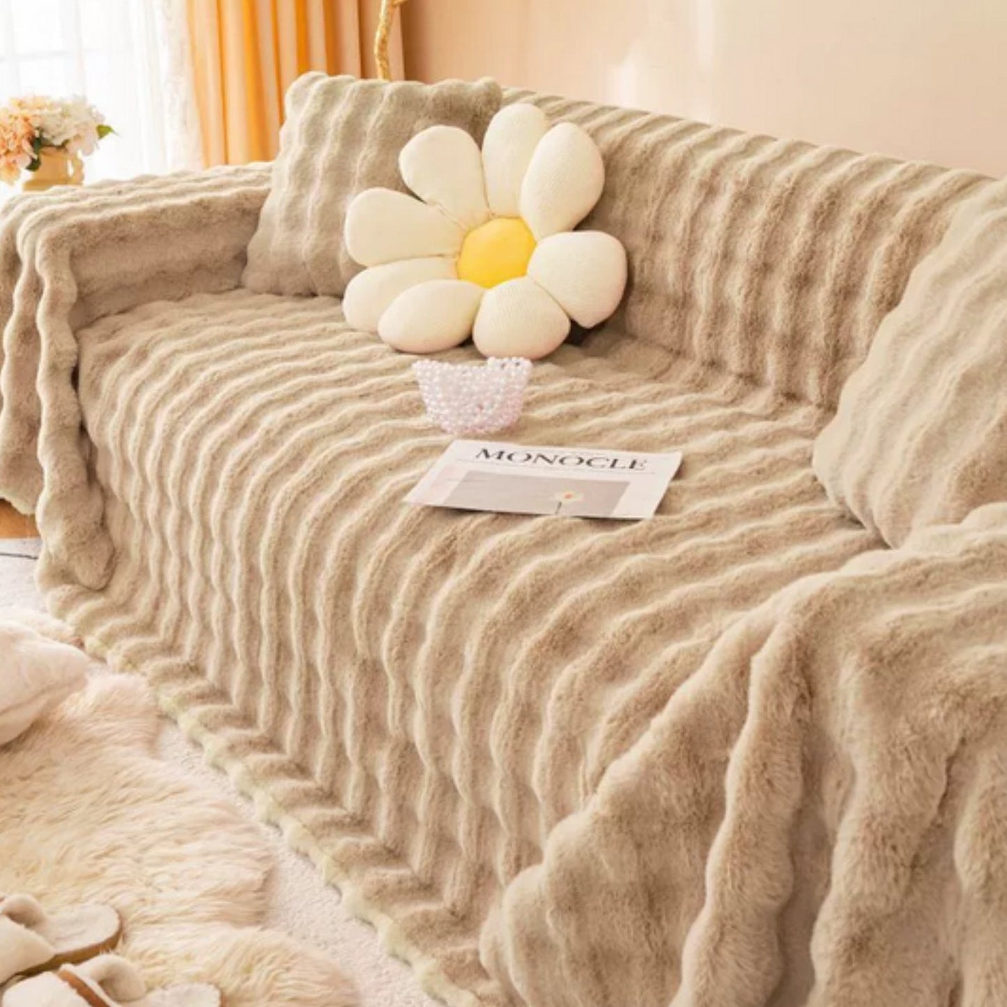 Ravina Fleece Deken - Imitatiebont, Zacht en Warm 4