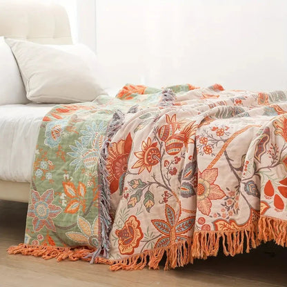 Rivana Woondeken - 100% Katoen, Boho Bloemenprint 0