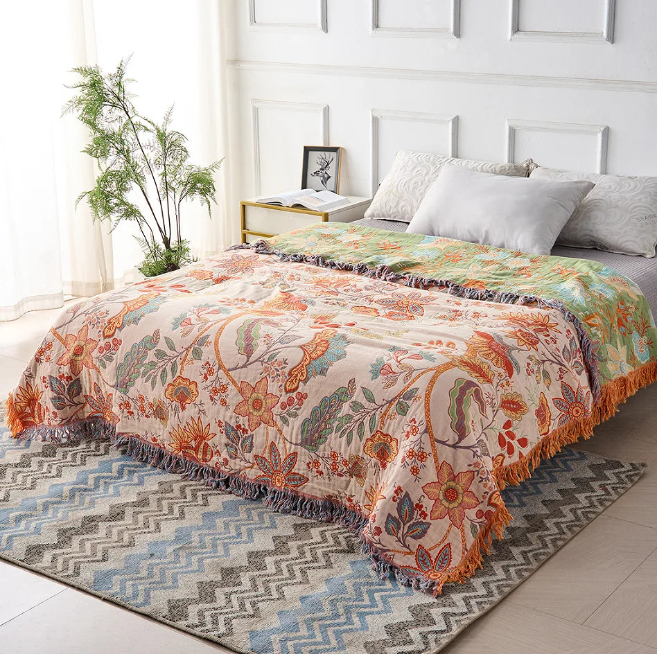 Rivana Woondeken - 100% Katoen, Boho Bloemenprint 2