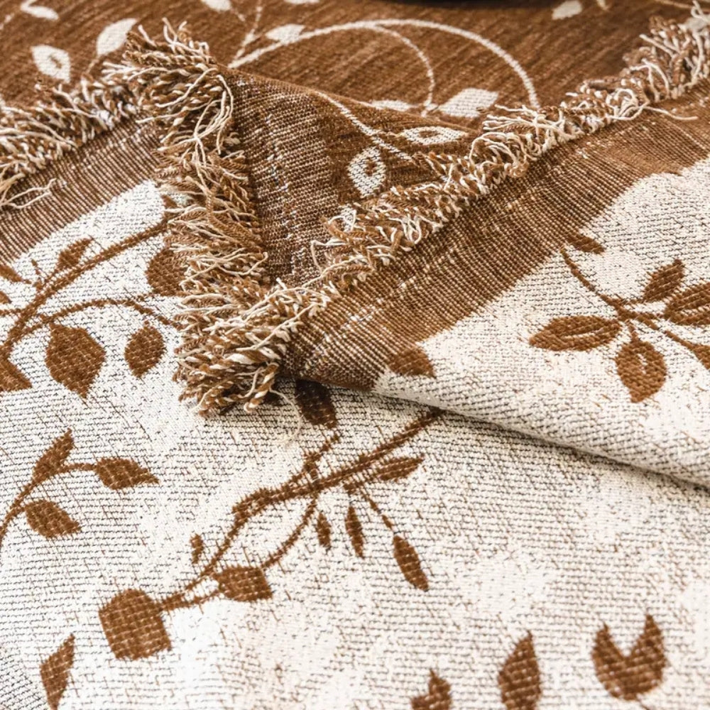 Riviera Bankhoes - Zachte Microvezel, Vintage Bloemenmotief 4