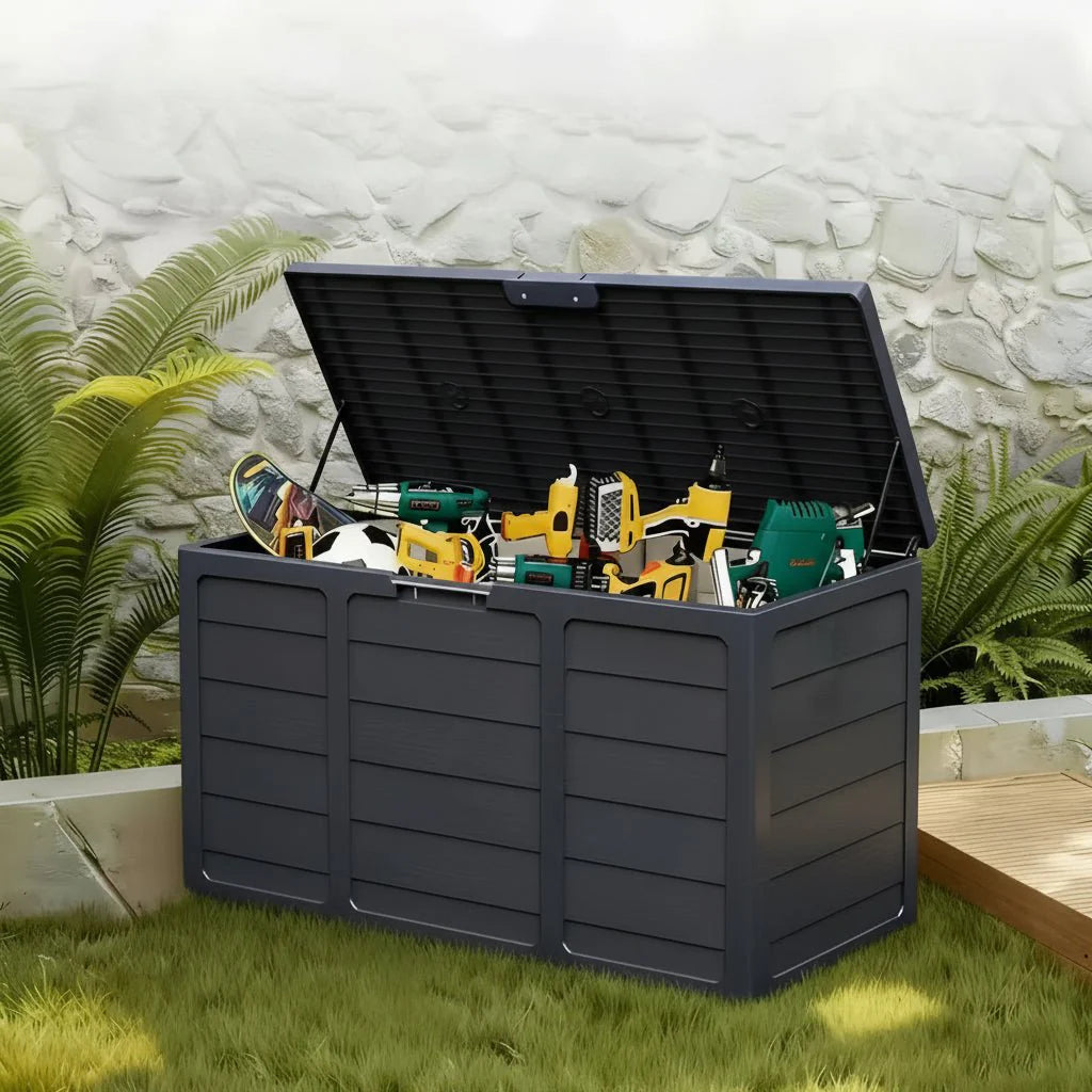 PatioLockBox™ – Robuuste Outdoor Opbergbox Met Slot – Tuin Kussens Opbergen