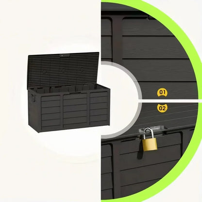 PatioLockBox™ – Robuuste Outdoor Opbergbox Met Slot – Tuin Kussens Opbergen