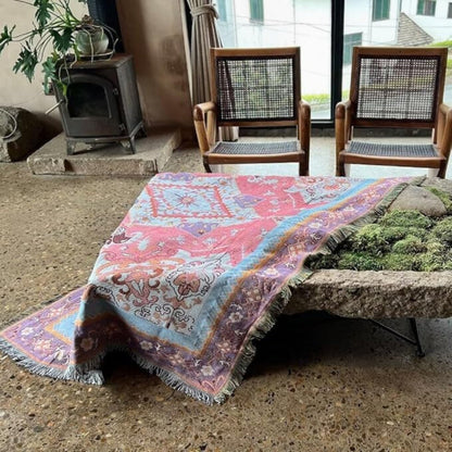 AzteLoom™ – Bohemian Aztec Wandtapijt Deken – Artistieke Boho Throw