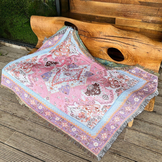AzteLoom™ – Bohemian Aztec Wandtapijt Deken – Artistieke Boho Throw