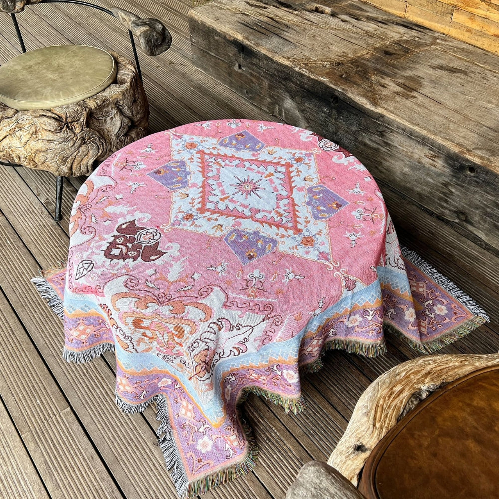 AzteLoom™ – Bohemian Aztec Wandtapijt Deken – Artistieke Boho Throw