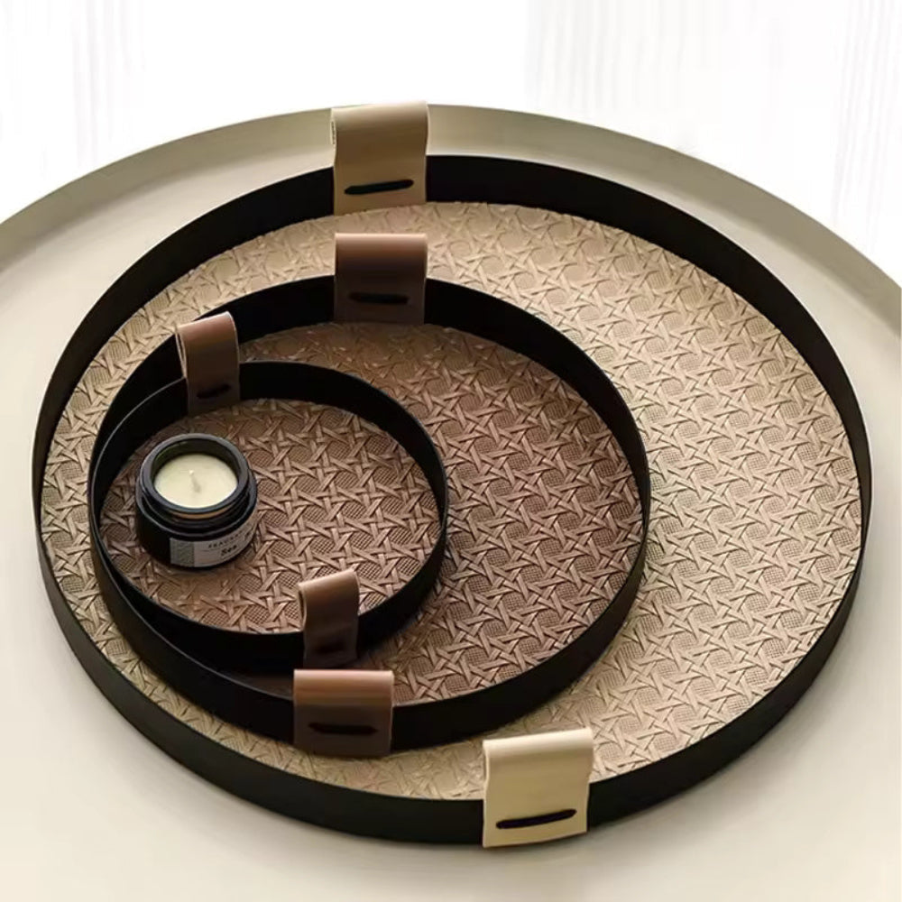 Rovian Dienblad - Rotan Geweven, Scandinavisch Ontwerp 1