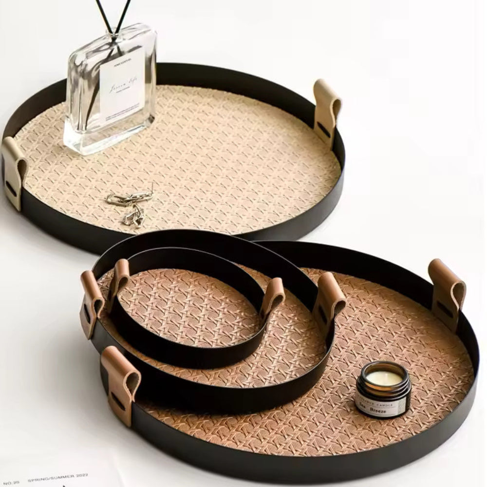 Rovian Dienblad - Rotan Geweven, Scandinavisch Ontwerp 2