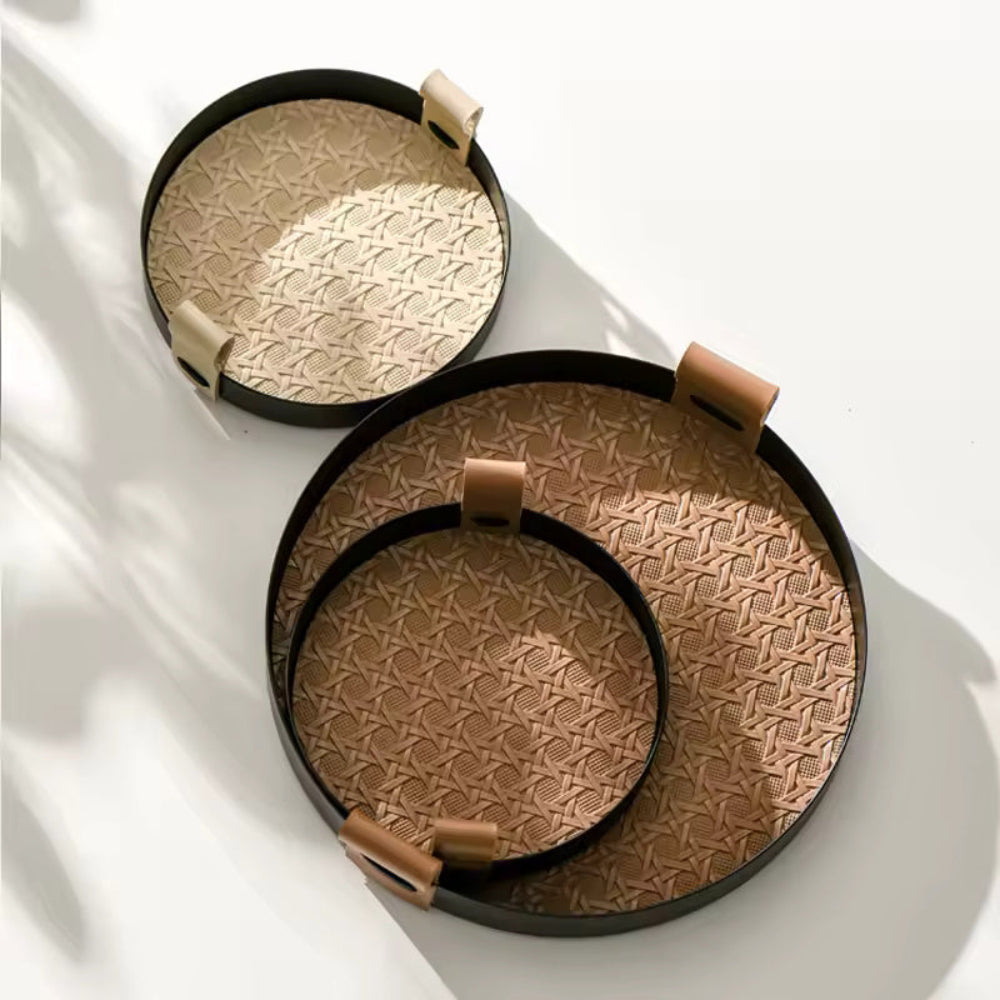 Rovian Dienblad - Rotan Geweven, Scandinavisch Ontwerp 3