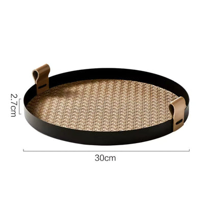 Rovian Dienblad - Rotan Geweven, Scandinavisch Ontwerp 4
