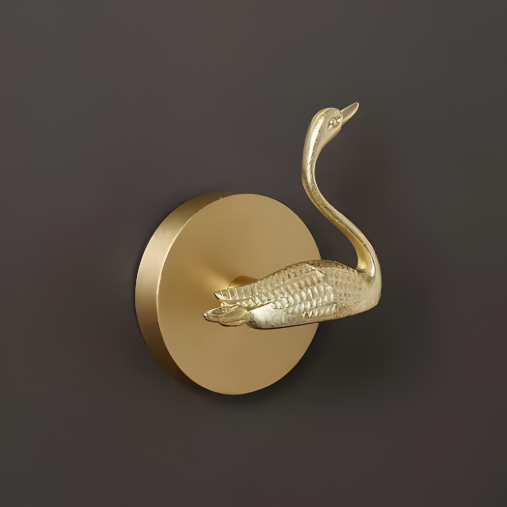 BrassBeastHook™ – Messing Wandhaak met Dierenkop – Gouden Accent Kapstokhaak