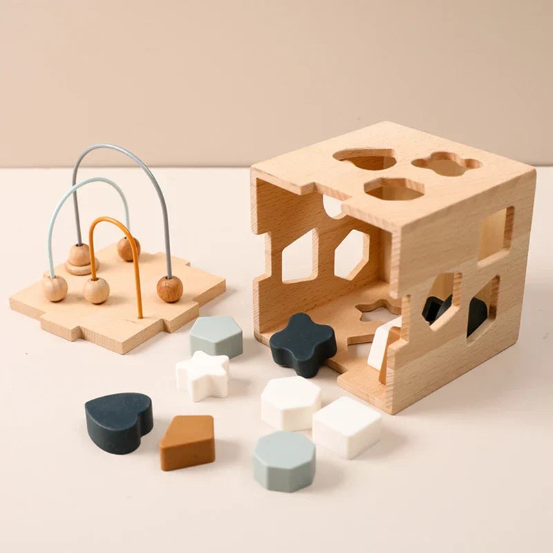 Shape & Learn™ – Houten sorteerspel voor peuters – Educatief Montessori speelgoed