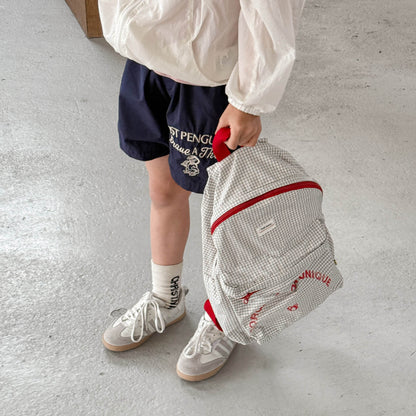 BravePengu™ – Katoenen Shorts met Borduursel – Uniseks Zomerbroekje voor Kinderen