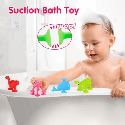 StickiePals™ – Creatief Zuignapspeelgoed voor in Bad – Educatief Waterspeelplezier