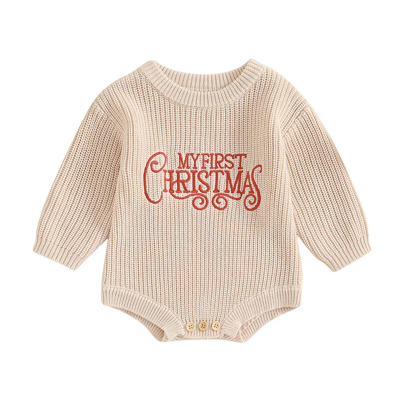 My First Christmas - Sweater Romper